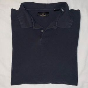 Gary Player Navy Blue Cotton Loose Fit Polo T-Shirt (XXL)